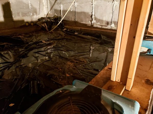 Crawlspace Water Cleanup in Mason